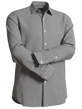 Jachs Black and White Striped Dress Shirt